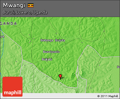 Political 3D Map of Mwangi