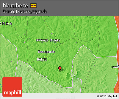 Political 3D Map of Nambere