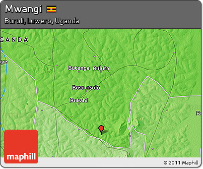 Political 3D Map of Mwangi