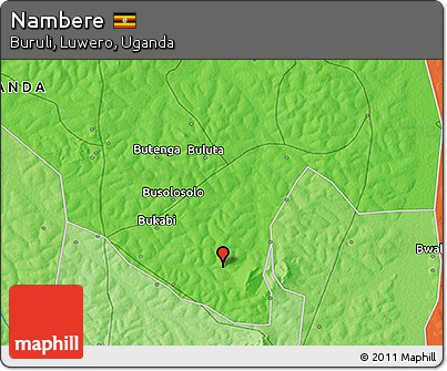 Political 3D Map of Nambere