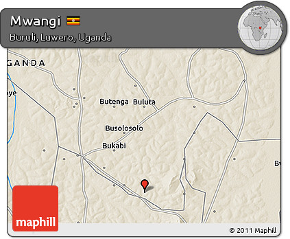 Shaded Relief 3D Map of Mwangi