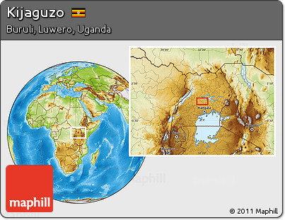 Physical Location Map of Kijaguzo