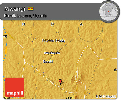 Physical Map of Mwangi
