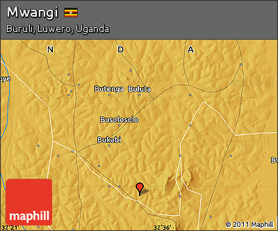 Physical Map of Mwangi