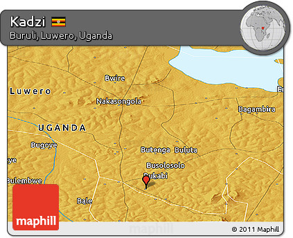 Physical Panoramic Map of Kadzi