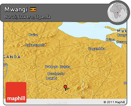Physical Panoramic Map of Mwangi