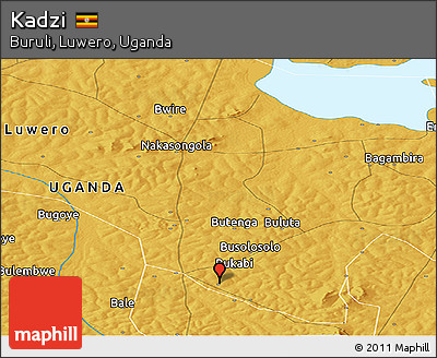 Physical Panoramic Map of Kadzi