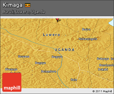 Physical Panoramic Map of Kimaga