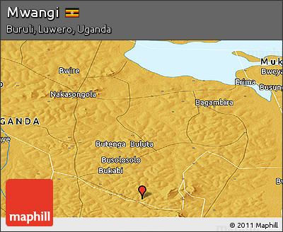 Physical Panoramic Map of Mwangi