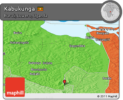 Political Panoramic Map of Kabukunga