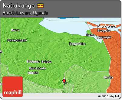 Political Panoramic Map of Kabukunga