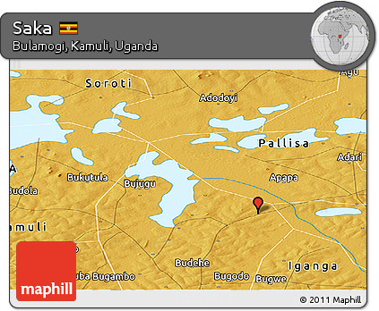 Physical Panoramic Map of Saka