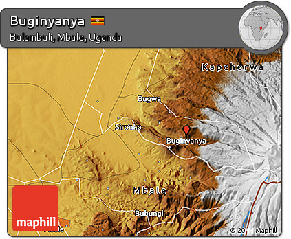 Physical 3D Map of Buginyanya