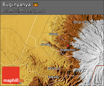Physical 3D Map of Buginyanya