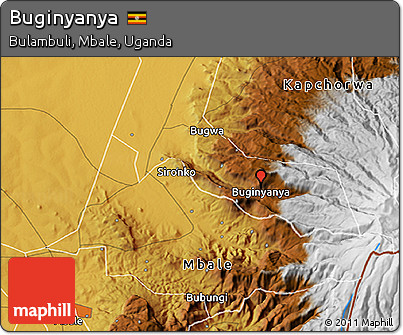 Physical 3D Map of Buginyanya