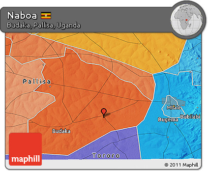Political 3D Map of Naboa