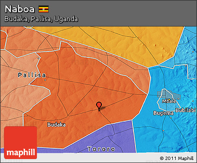 Political 3D Map of Naboa