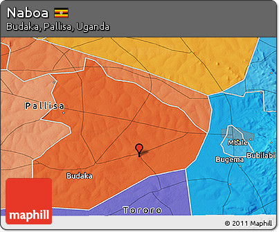 Political 3D Map of Naboa