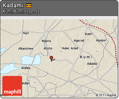 Shaded Relief 3D Map of Kadami