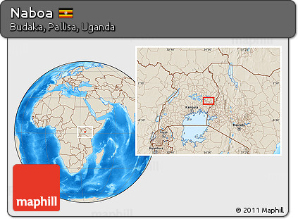Shaded Relief Location Map of Naboa