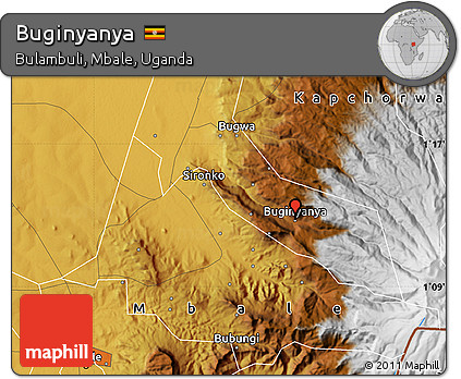 Physical Map of Buginyanya