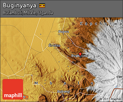 Physical Map of Buginyanya