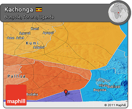 Political Panoramic Map of Kachonga