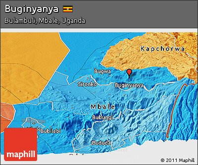 Political Panoramic Map of Buginyanya