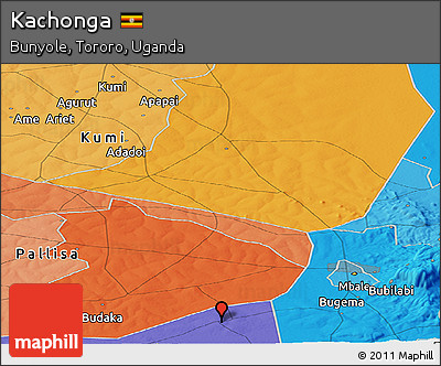 Political Panoramic Map of Kachonga