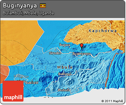 Political Panoramic Map of Buginyanya