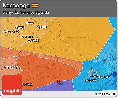 Political Panoramic Map of Kachonga