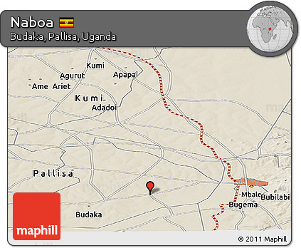 Shaded Relief Panoramic Map of Naboa