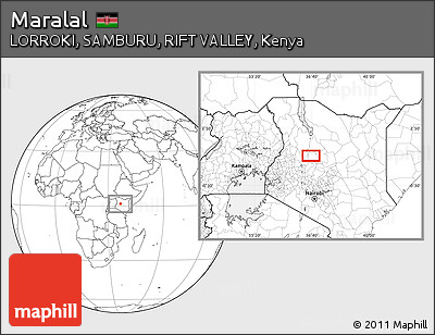 Blank Location Map of Maralal