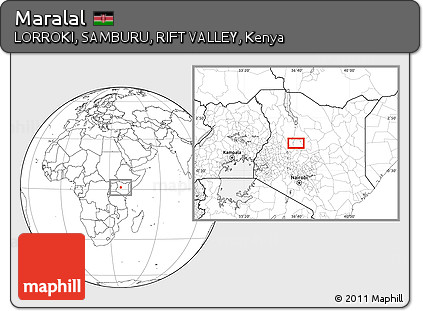 Blank Location Map of Maralal