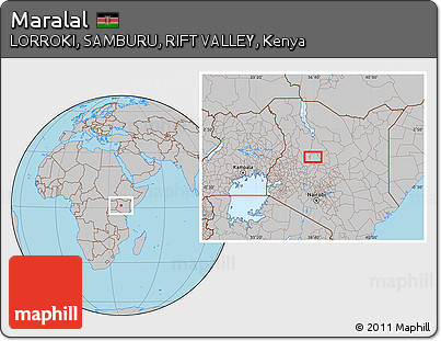 Gray Location Map of Maralal
