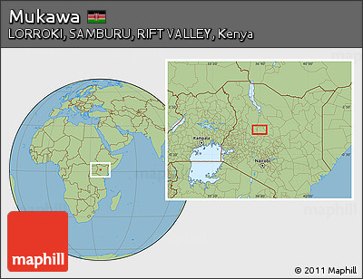 Savanna Style Location Map of Mukawa