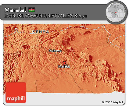 Political Panoramic Map of Maralal