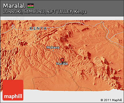 Political Panoramic Map of Maralal