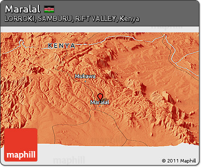 Political Panoramic Map of Maralal