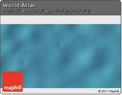 Satellite 3D Map of the Area around 1° 13' 33" N, 3° 28' 30" E