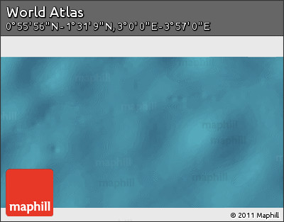 Satellite 3D Map of the Area around 1° 13' 33" N, 3° 28' 30" E