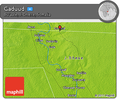 Physical 3D Map of Gaduud