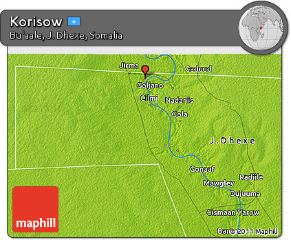 Physical 3D Map of Korisow