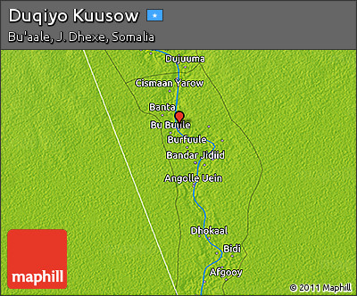 Physical 3D Map of Duqiyo Kuusow