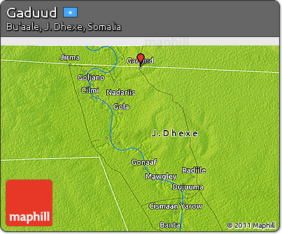 Physical 3D Map of Gaduud