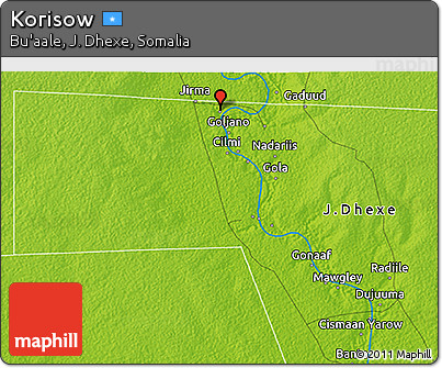 Physical 3D Map of Korisow