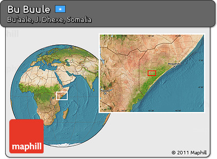Satellite Location Map of Bu Buule
