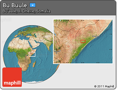 Satellite Location Map of Bu Buule