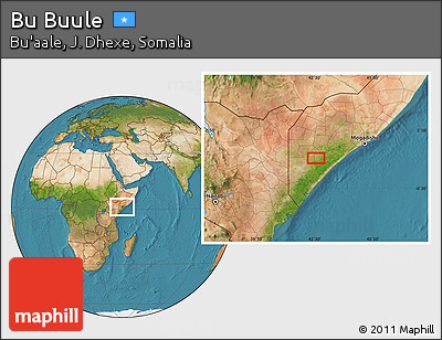 Satellite Location Map of Bu Buule