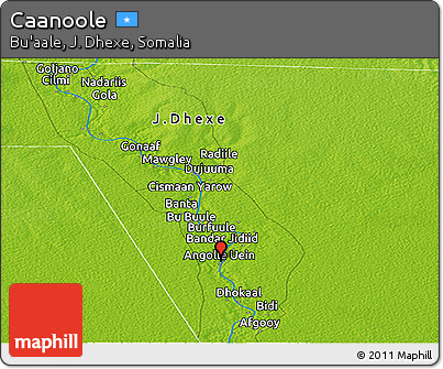 Physical Panoramic Map of Caanoole